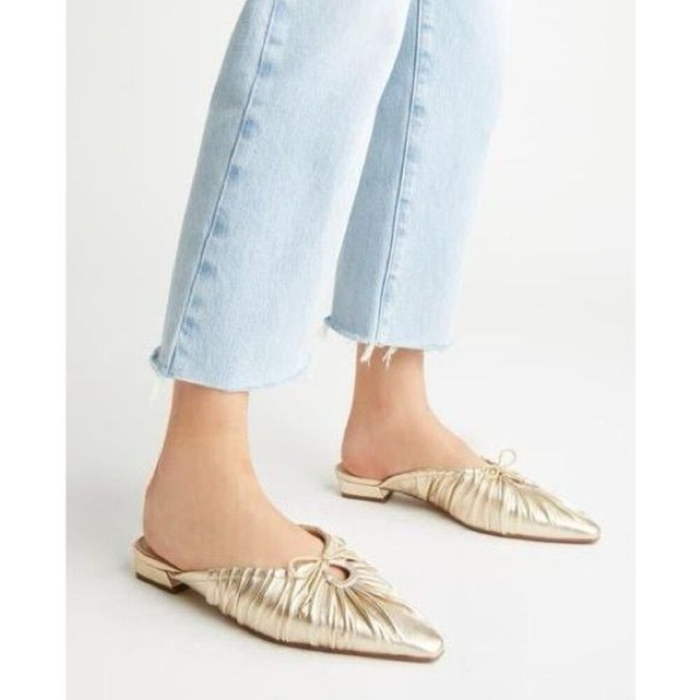 Sam Edelman Gold Mules - Picture 2 of 14